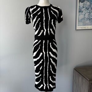 Bar III Black and White 2 Piece Top and Skirt